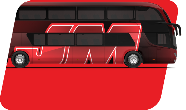 Ônibus escrito JM Utilitários