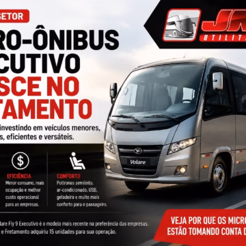 Micro-ônibus executivo utilizado em operações de fretamento e turismo no Brasil