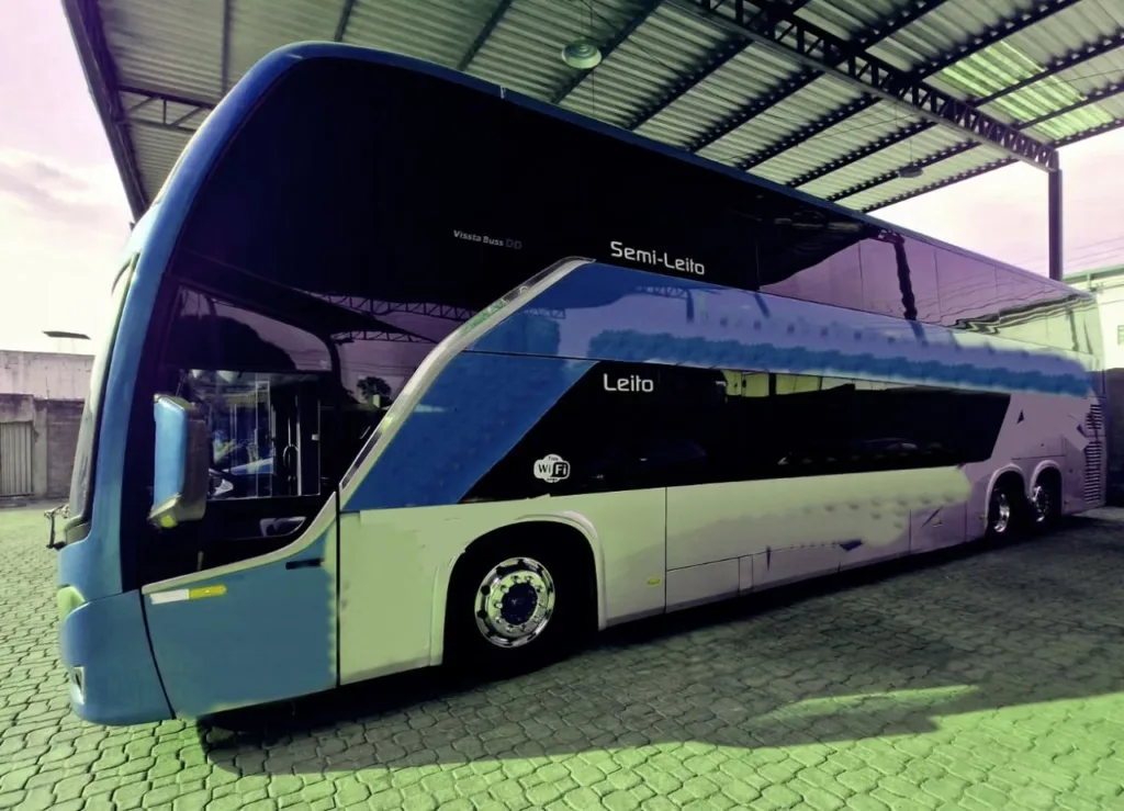 Ônibus BUSSCAR PANORAMICO DD O500 RSD JM 2020 seminovo à venda, código 1075 - foto 01