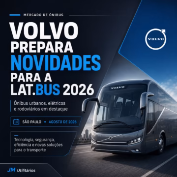 Volvo prepara novidades para a Lat.Bus 2026 com ônibus urbanos elétricos e rodoviários