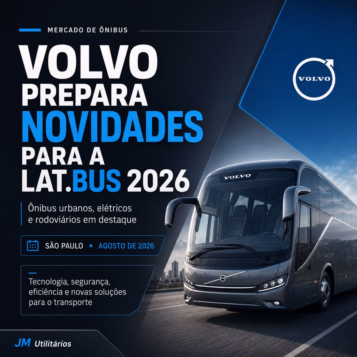Volvo prepara novidades em ônibus urbanos, elétricos e rodoviários para a Lat.Bus 2026