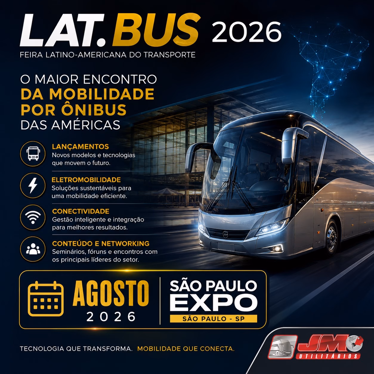 Lat.Bus 2026 em São Paulo deve destacar tecnologia, eletromobilidade e o futuro do mercado de ônibus
