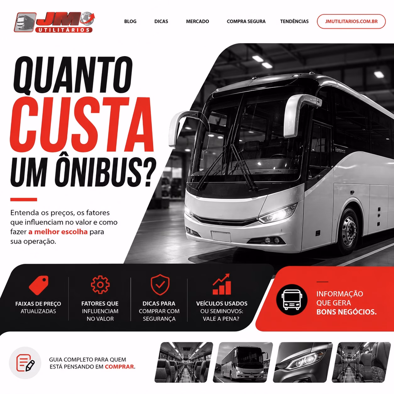Quanto custa um ônibus? Veja os preços e os fatores que influenciam o valor.