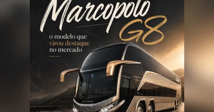 Marcopolo G8 Paradiso 1800 DD representando a nova geração de ônibus rodoviários da Marcopolo.