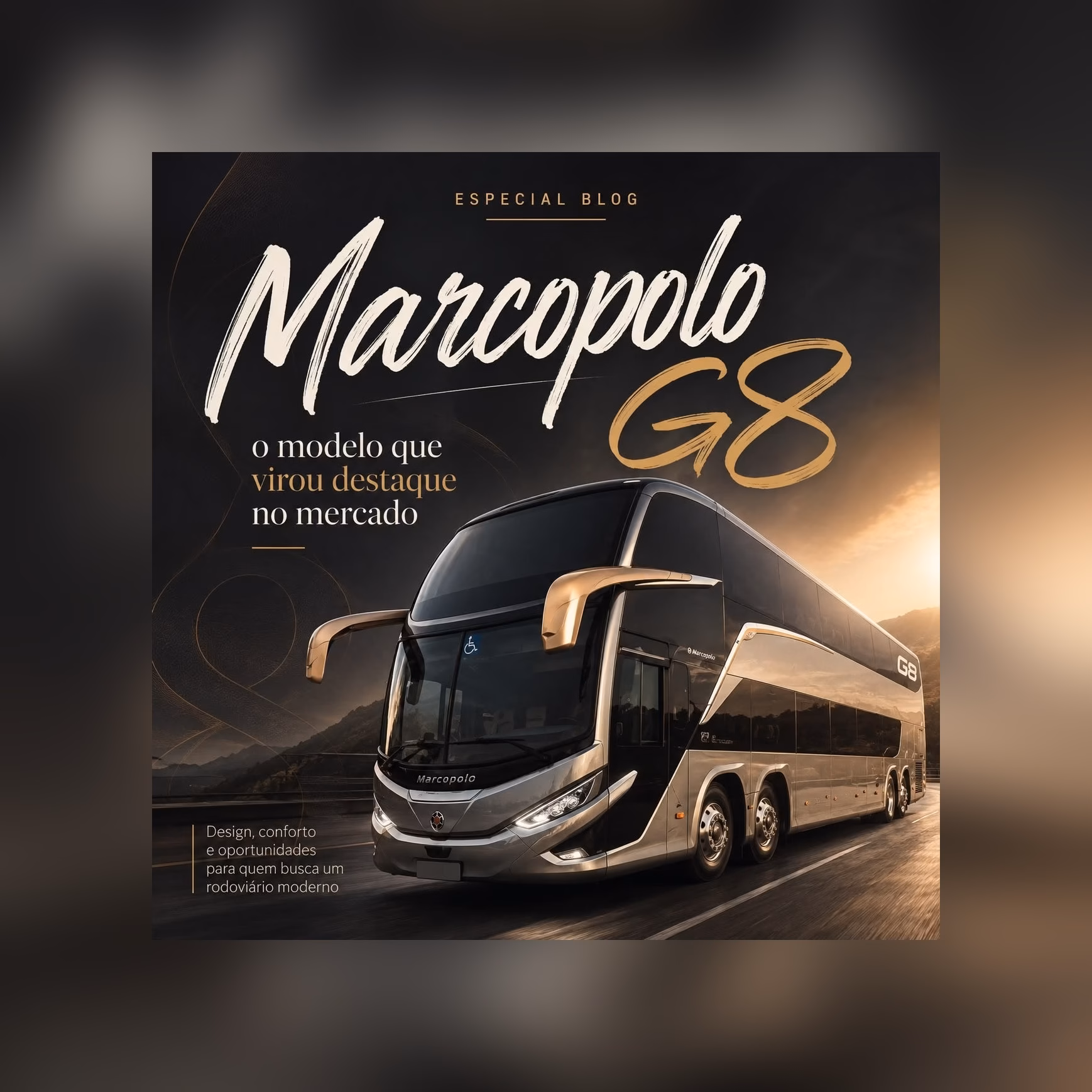 Marcopolo G8 Paradiso 1800 DD representando a nova geração de ônibus rodoviários da Marcopolo.