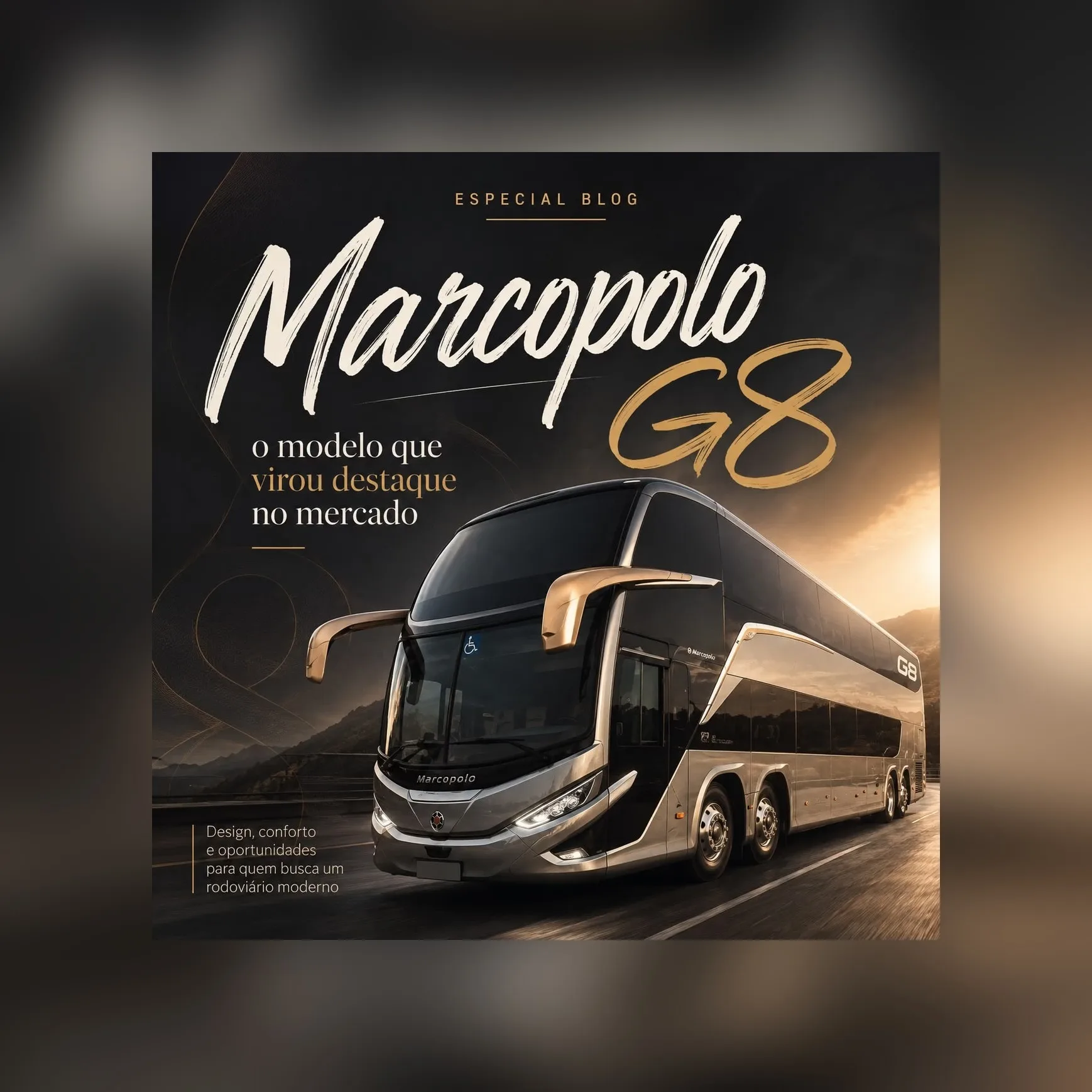 Marcopolo G8 Paradiso 1800 DD representando a nova geração de ônibus rodoviários da Marcopolo.