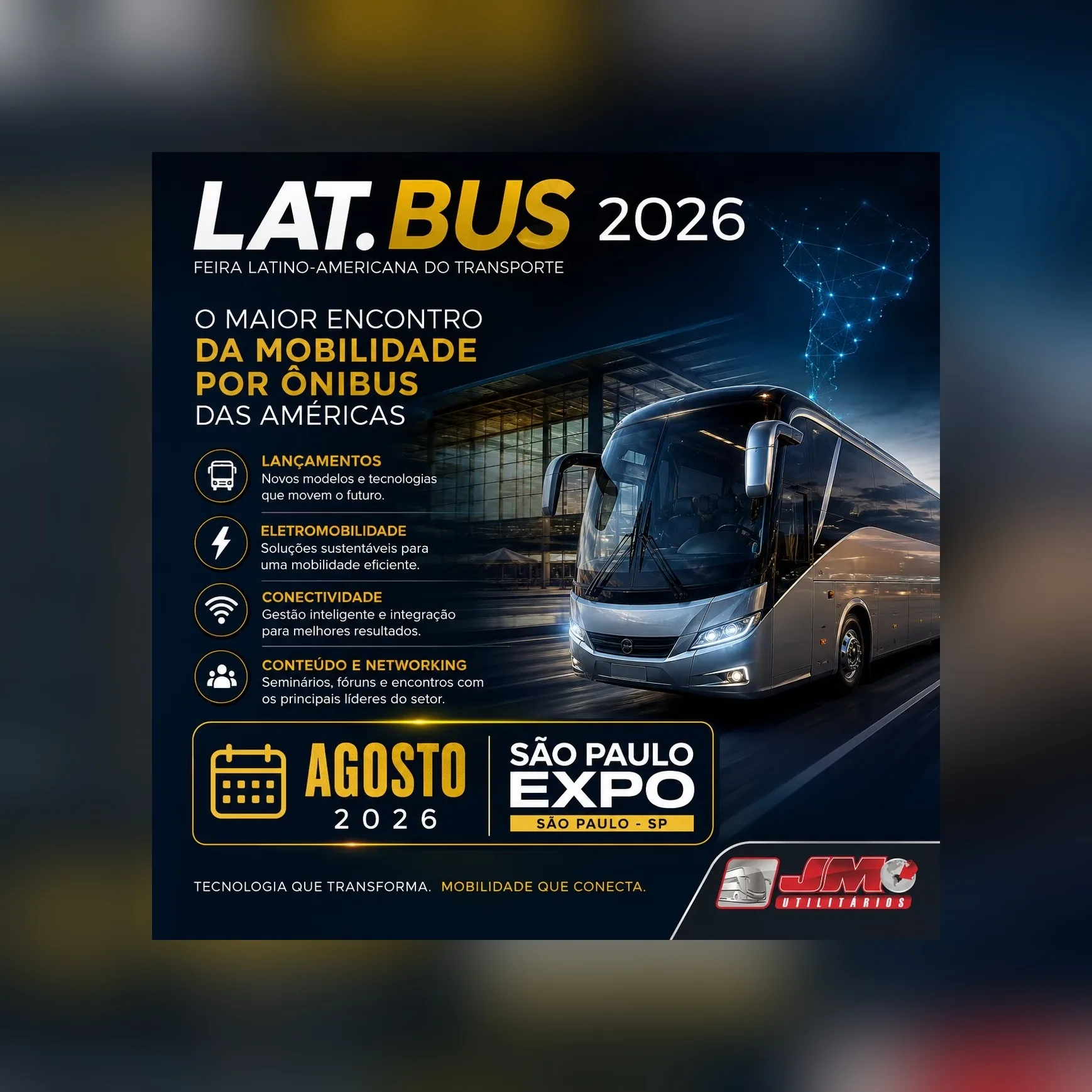 Lat.Bus 2026 São Paulo Expo maior encontro da mobilidade por ônibus das Américas