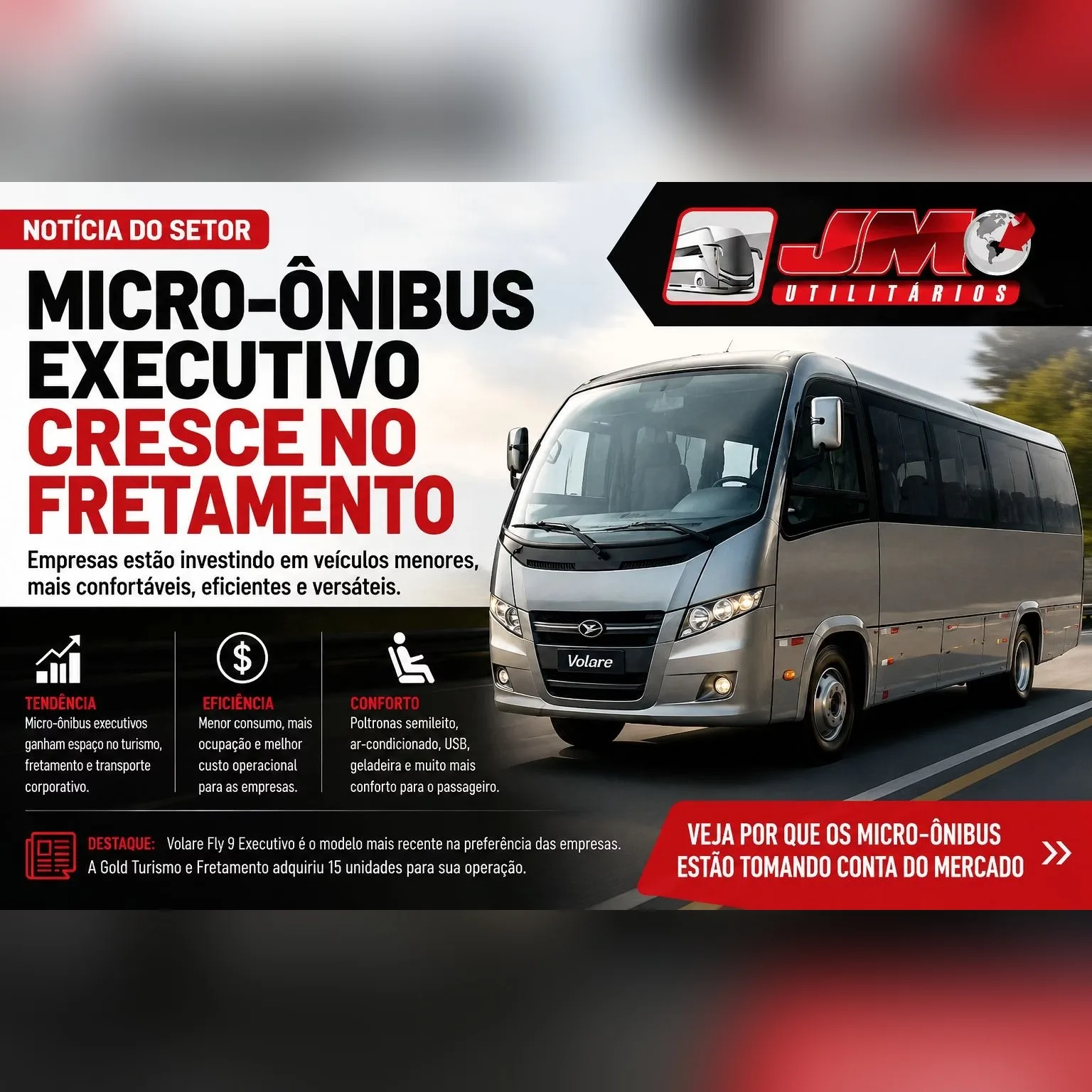Micro-ônibus executivo utilizado em operações de fretamento e turismo no Brasil