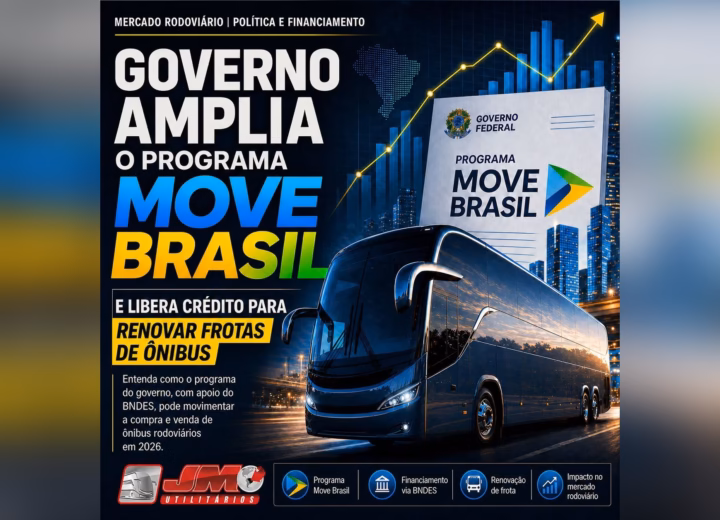 Governo amplia o programa Move Brasil e inclui ônibus no financiamento para renovação de frota em 2026
