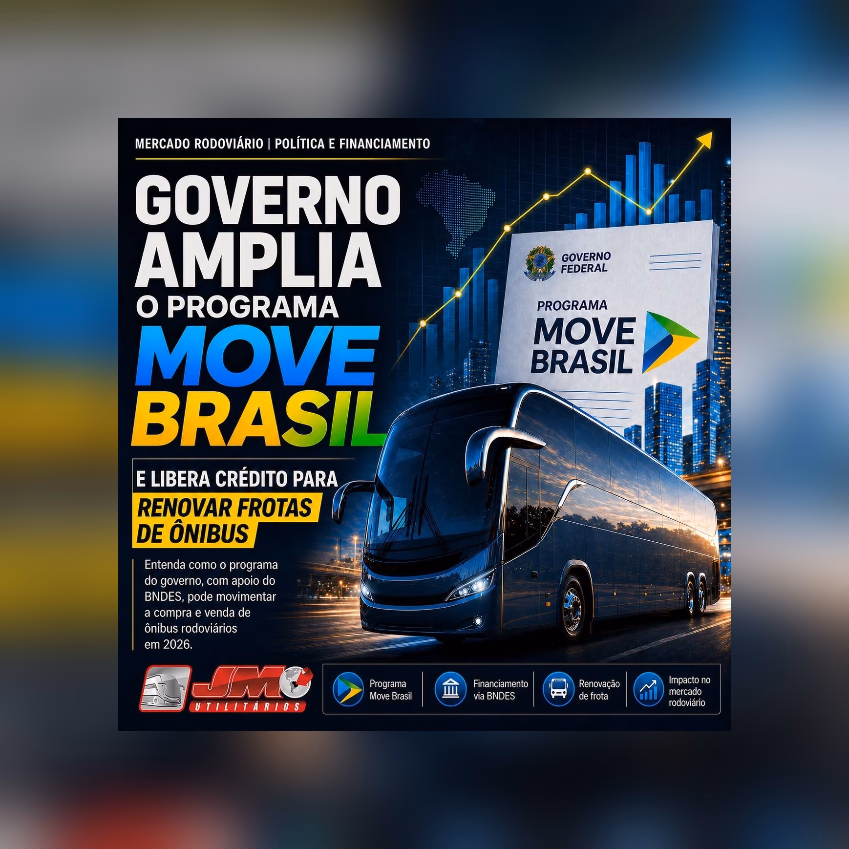 Governo amplia o programa Move Brasil e inclui ônibus no financiamento para renovação de frota em 2026