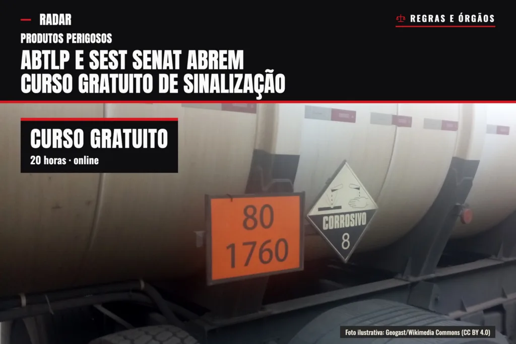 Capa da matéria: ABTLP e SEST SENAT abrem curso gratuito de sinalização