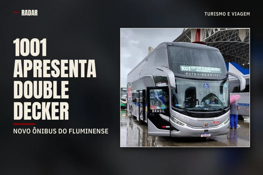 1001 apresenta ônibus Double Decker ao Fluminense